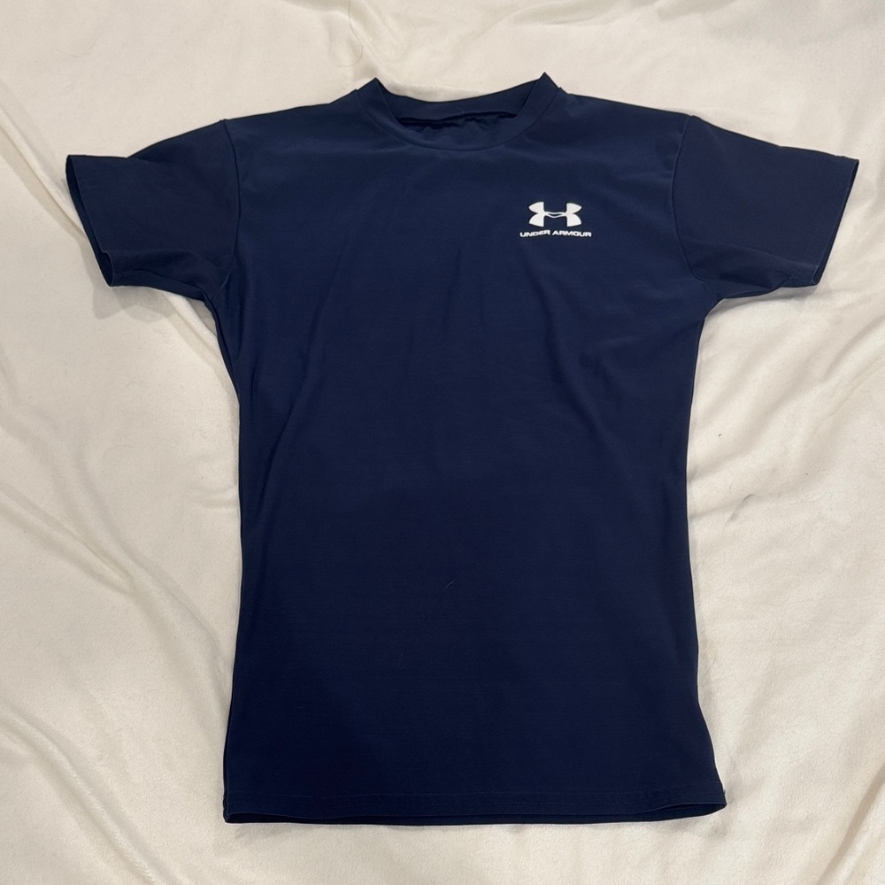 Under Armour Dark Blue Crew Neck Compression Tee